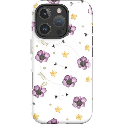 Flowers and Arrows iPhone 16 Pro Magsafe Impact Case
